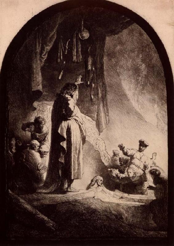 REMBRANDT Harmenszoon van Rijn The Raising of Lazarus The Large Plate